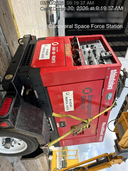 2024 Shindaiwa DGW400DML Kubota D902 Engine, 23 HP, Dual Op Welder, Wire, Arc, Droop Stick, Tig, and CC Stick Functionality, Simulphase, 3 Phase and 1 Phase Gen Output, Single Axle NB Trlr, Slr Trckl Chrg 12V 12W, Fire Ext, T3