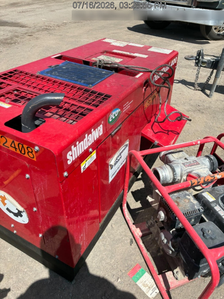 2022 Shindaiwa DGW400MDL Kubota D902 Engine, 23 HP, Dual Op Welder, Wire, Arc, Droop Stick, Tig, and CC Stick Functionality, Simulphase, 3 Phase and 1 Phase Gen Output, Single Axle NB Trlr, Slr Trckl Chrg 12V 12W, Fire Ext