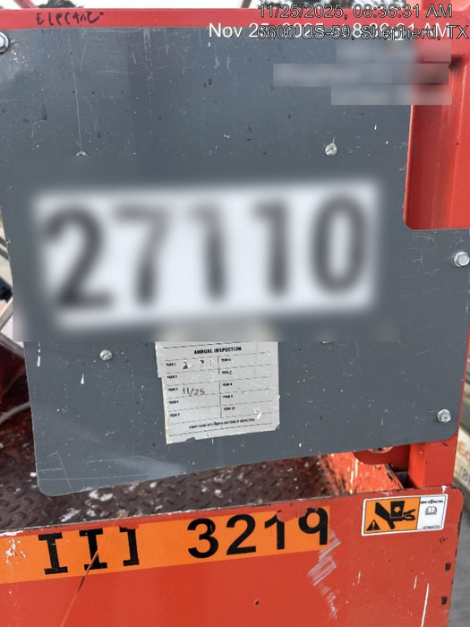 2019 Skyjack SJIII-3219 Standard Options