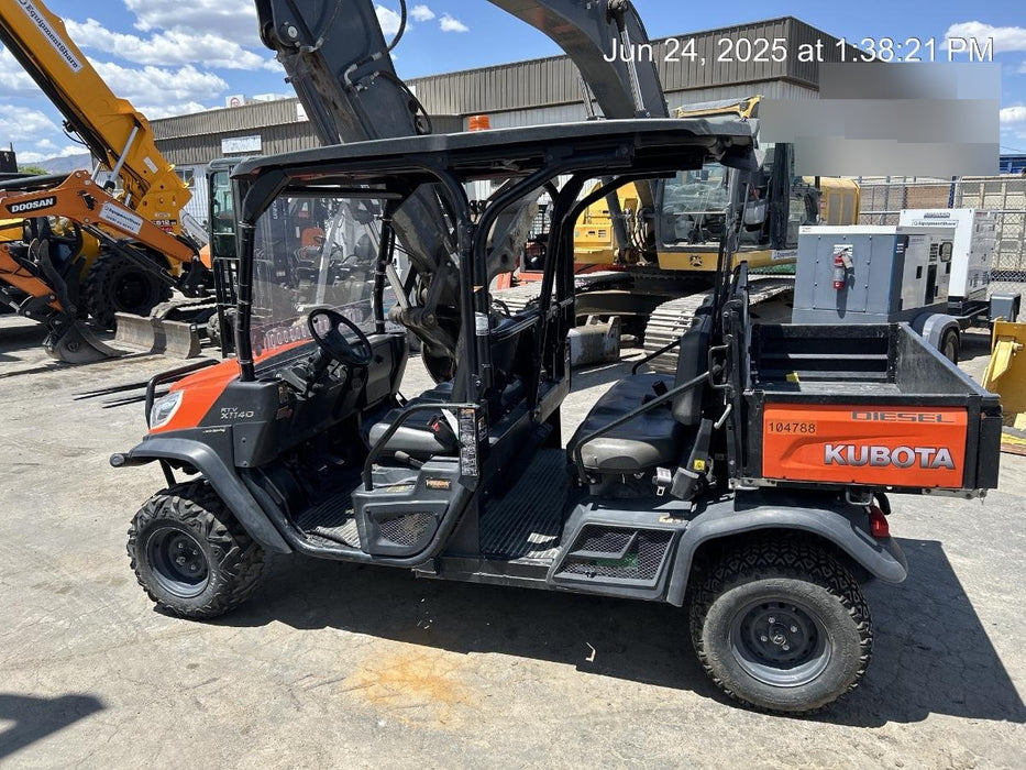 Kubota RTV-X1140W-H 4WD utility cart -LED strobe -Windshield tempered glass -Plastic canopy -Wire harness kit -Backup alarm