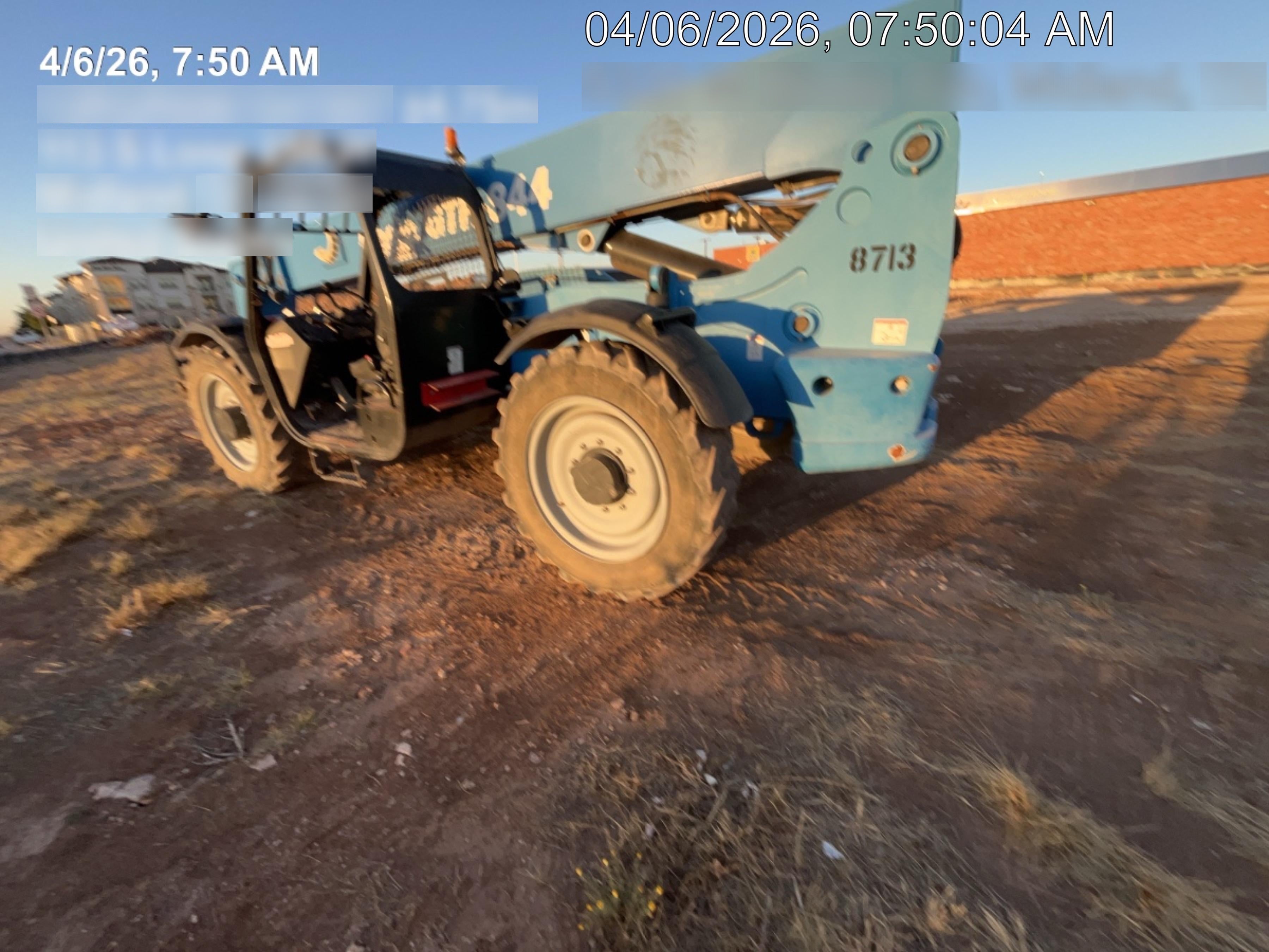 2018 Genie GTH-844 Genie GTH-844D w/Open ROPS, FF Tires, Work Light/Beacon, 60" Carriage and Forks