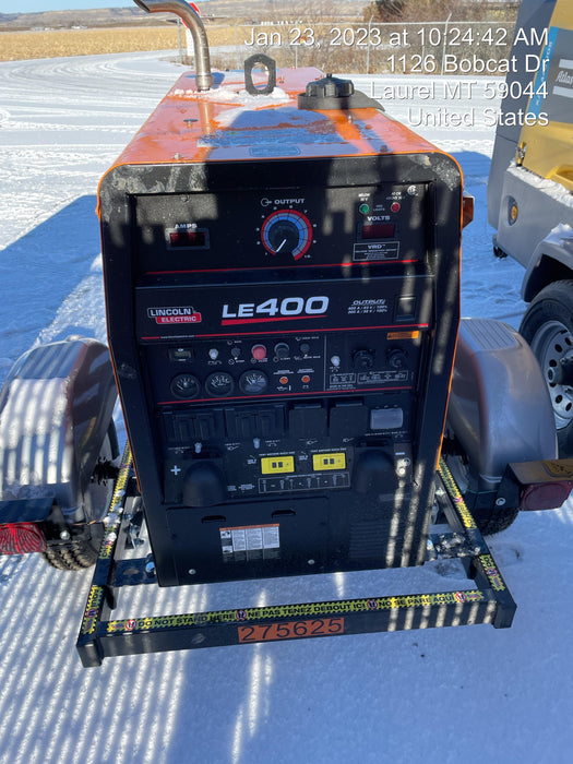 2022 Lincoln Electric LE400 Kubota V1505, Trlr, Cable Rack, Light Kit, ES Decals, T3