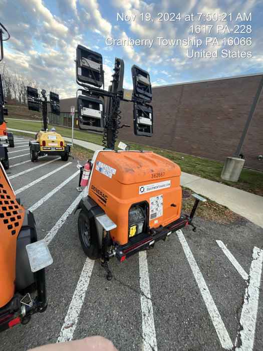 2023 Generac MLT2 Diesel, Flex Switch 120V Input, Powerzone Controller, 
(4) 320W LED Lights, 4kW Generator, 39.9 Gal Fuel Tank, 2" Ball, T3