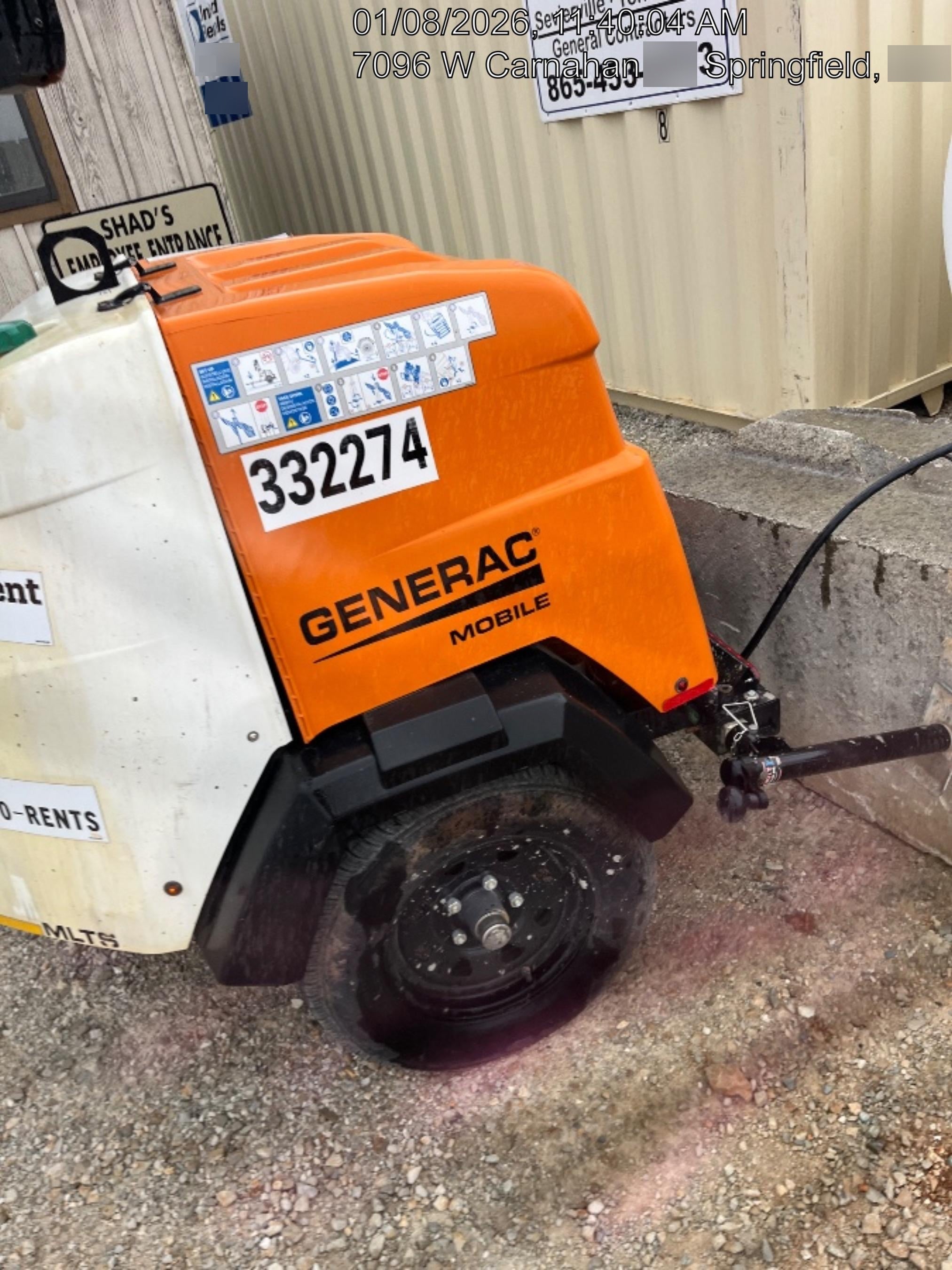 2023 Generac MLT2 Diesel, Flex Switch 120V Input, Powerzone Controller, (4) 320W LED Lights, 4kW Generator, 39.9 Gal Fuel Tank, 2" Ball, T3