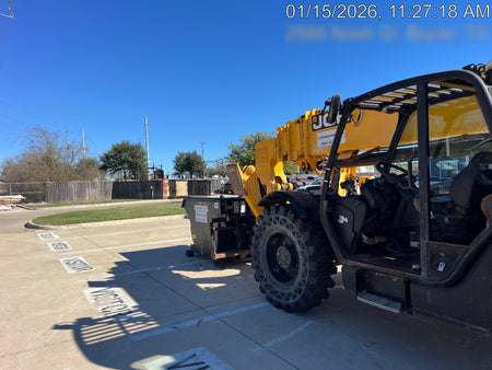 2019 JCB 510-56 Open ROPS, 74 HP, Solid Tires, Worklights, Beacon, Aux Hydraulics, Lifting Eye 72" Carriage/60" Forks
