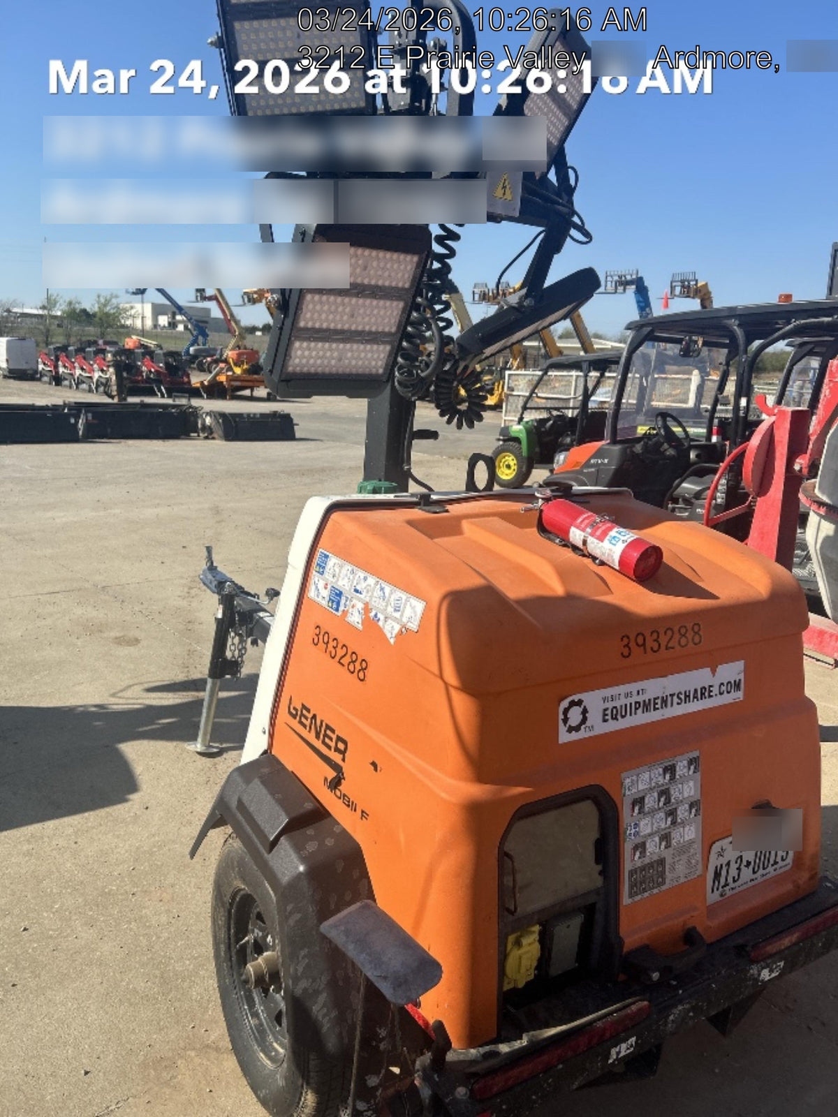 2024 Generac MLT2 Diesel, Flex Switch 120V Input, Powerzone Controller, 
(4) 320W LED Lights, 4kW Generator, 39.9 Gal Fuel Tank, 2" Ball, T3