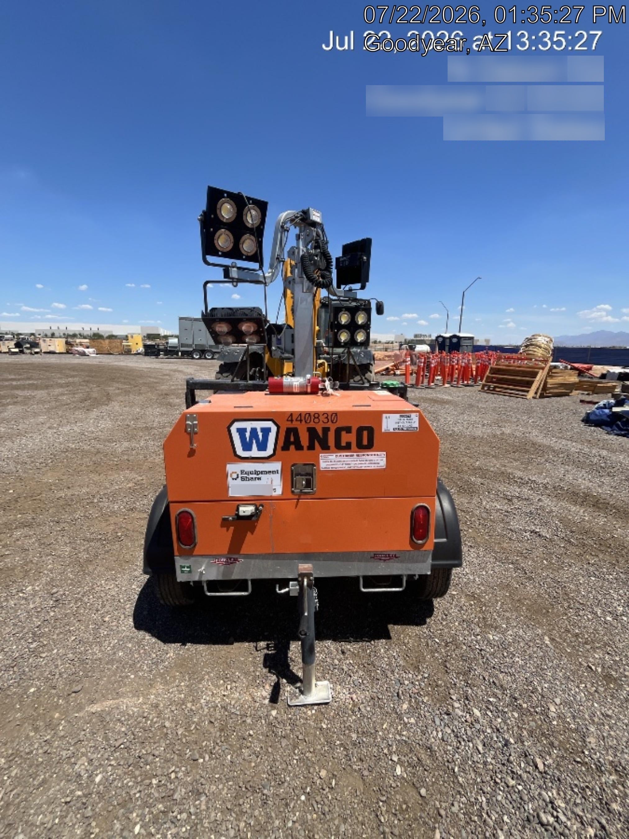 2024 Wanco WLTT-4MM4K Diesel, Deep Sea Controller, Shore Power Plug, Auto Start, (4) 350W LED Floodlights, 4kW Generator, 60 Gal Fuel Tank, 2" Ball, T3