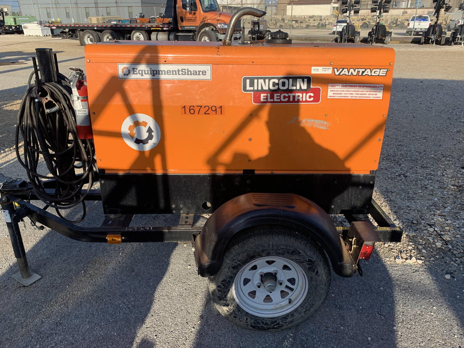 2021 Lincoln Electric Vantage 322 Vantage 322 Ready Pak 3 w/ Decals, ORANGE (includes trailer, cable rack, fender light kit) NO Telematics