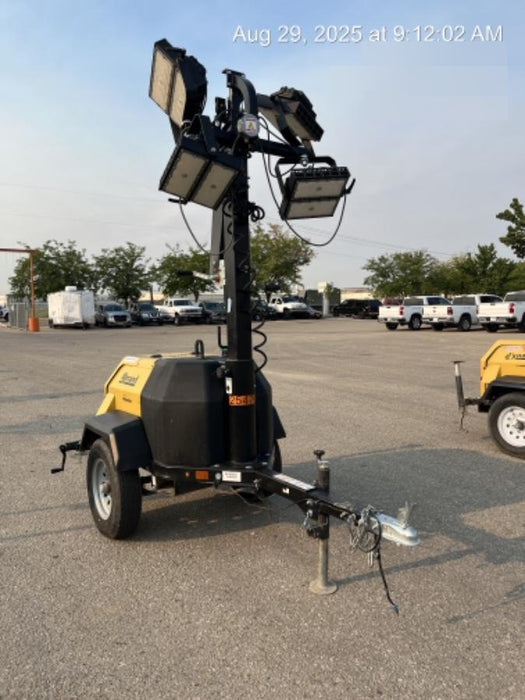 2022 Allmand NLV3GR (4) LED Light Fixture 350W, 23' Vertical Mast, 3kW Prime, Towable, ES Decals, T3