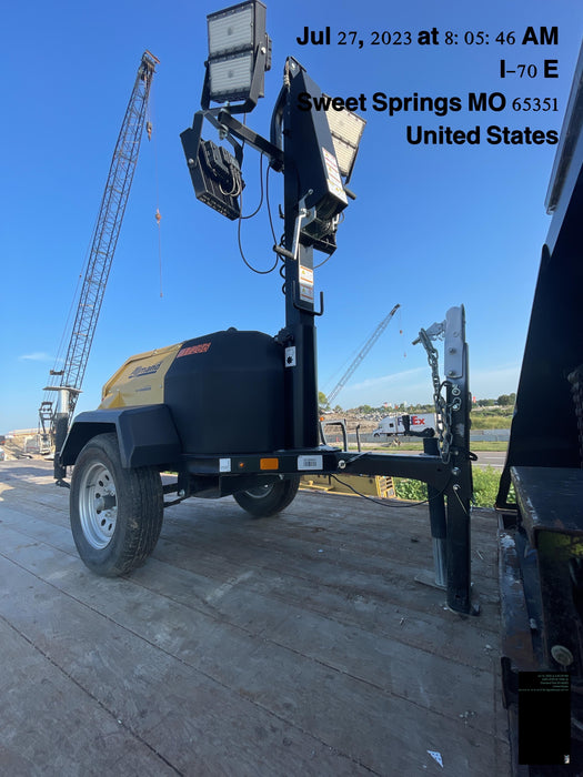 2020 Allmand NLV3GR (4) LED Light Fixture 350W, 23' Vertical Mast, 3kW Prime, Towable, Deep Sea L401, Leveling Jacks, Yanmar T4F 5.8hp