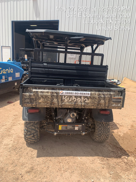 2020 Kubota RTV-X1140 CAMO, CANOPY, STROBE, BACK UP ALARM, WINDSHIELD, FIRE EXT