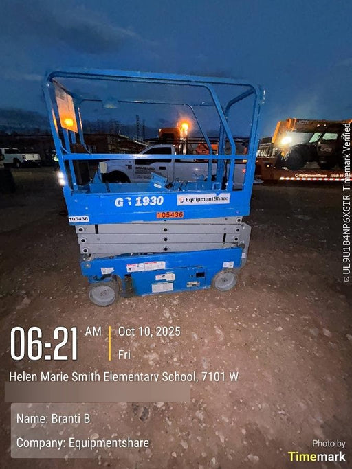 2020 Genie GS-1930 Fixed rails with chain entry gate - Pre A92.20, 800W Inverter