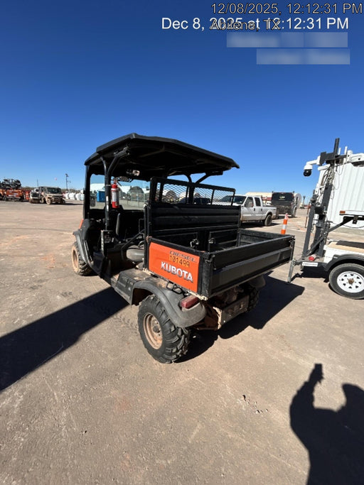 Kubota RTV-X1140W-H 4WD, LED Strobe, Windshield Acrylic Clear, Plastic Canopy, Wire Harness Kit, Backup Alarm
