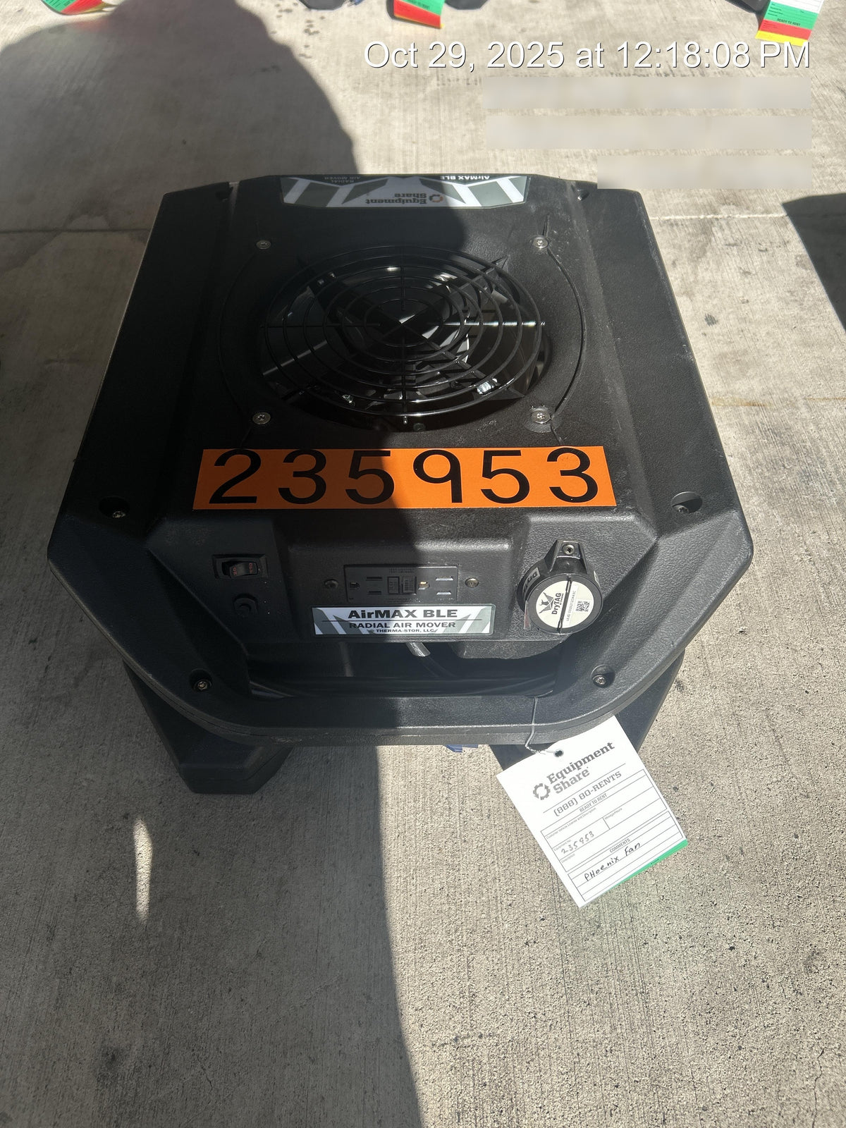 2022 PHOENIX AirMAX Radial Air Mover