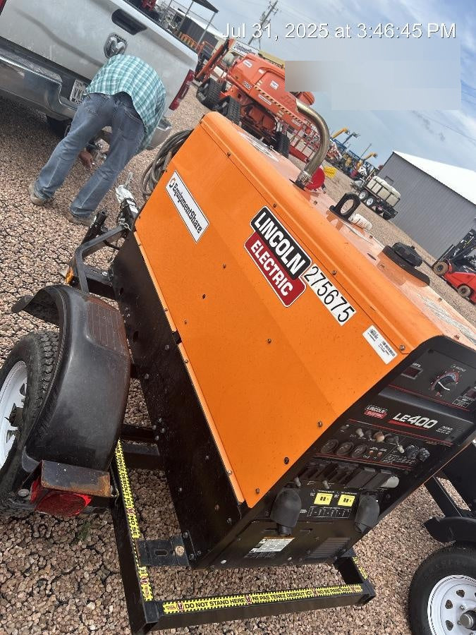 2022 Lincoln Electric LE400 Kubota V1505, Trlr, Cable Rack, Light Kit, ES Decals, T3