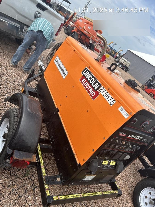 2022 Lincoln Electric LE400 Kubota V1505, Trlr, Cable Rack, Light Kit, ES Decals, T3