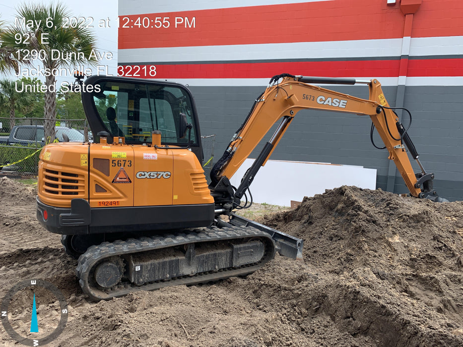 2015 Case CX80C CLOSED CAB, A/C, RUBBER TRACKS PADS, 7'-2" ARM