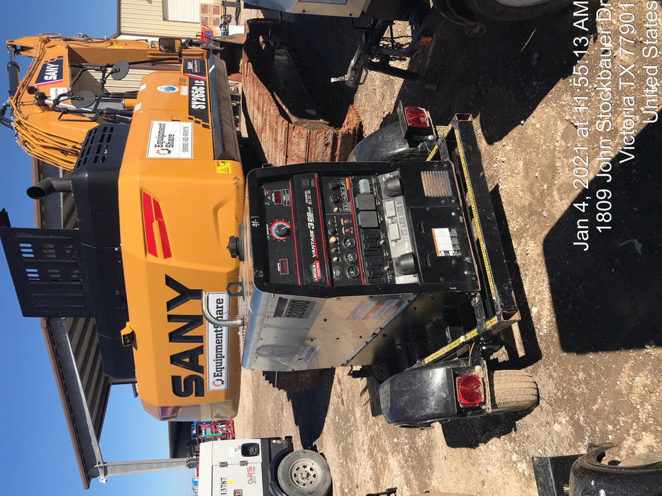 2019 Lincoln Electric Vantage 322 Welder Ready-Pak 3, Two wheel trailer, Fender and Light kit, Cable Rack