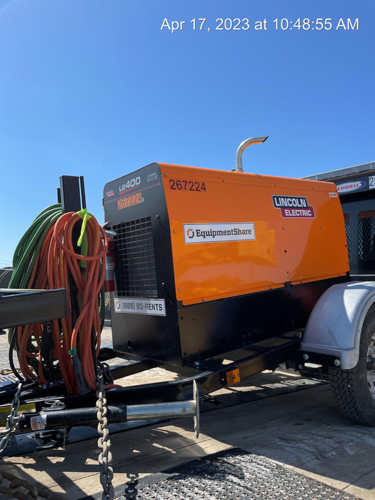 2022 Lincoln Electric LE400 Kubota V1505, Trlr, Cable Rack, Light Kit, ES Decals, T3