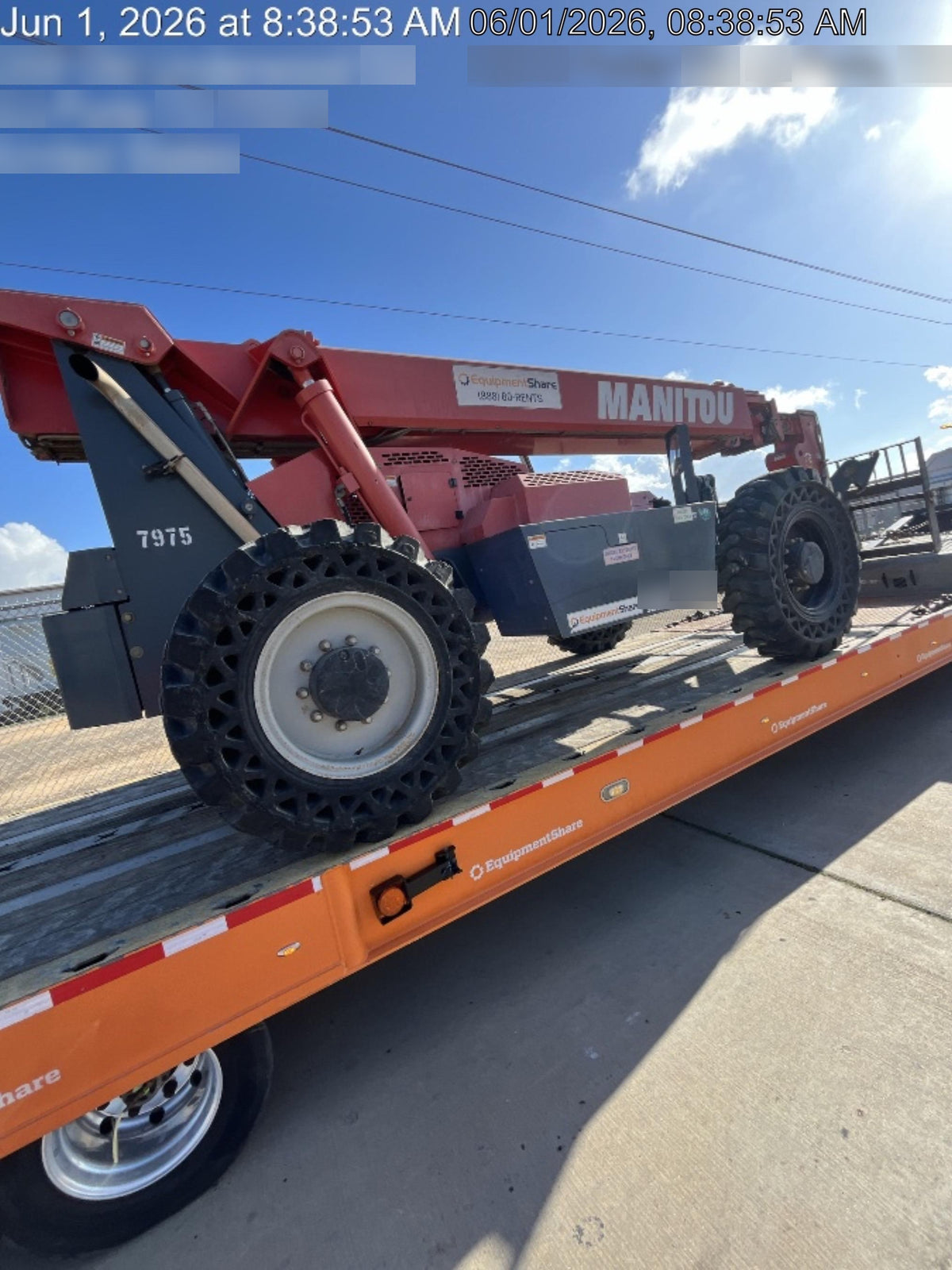 2018 Manitou MTA10055 Manitou MTA 10055 w/Cab/Heat/AC, Work Lights/Strobe, Aux Hyd, Solid Tires, Lift Hook, 66" Carriage, 60" Forks