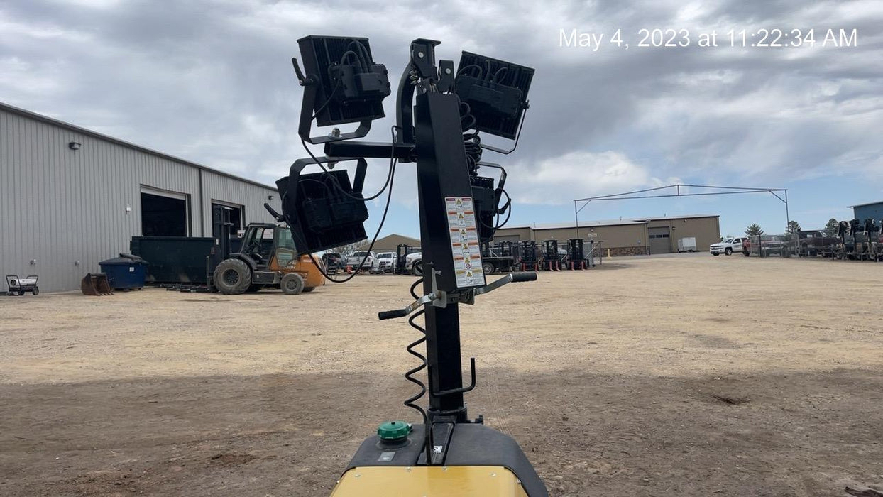 2022 Allmand NLV3GR (4) LED Light Fixture 350W, 23' Vertical Mast, 3kW Prime, Towable, ES Decals, T3