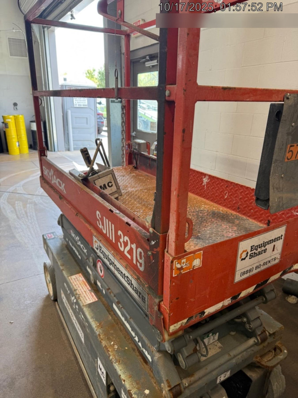 2018 Skyjack SJIII-3219 Standard Rental Specs