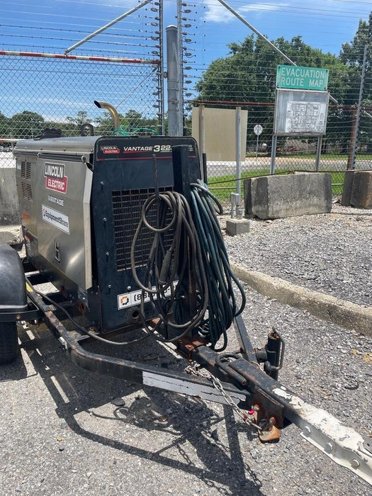 2019 Lincoln Electric Vantage 322 Welder Ready-Pak 3, Two wheel trailer, Fender and Light kit, Cable Rack
