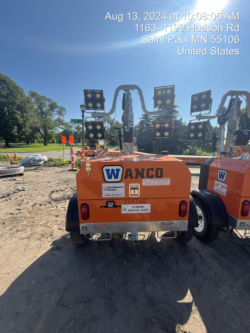 2024 Wanco WLTT-4MM4K Diesel, Deep Sea Controller, Shore Power Plug, Auto Start, (4) 350W LED Floodlights, 4kW Generator, 60 Gal Fuel Tank, 2" Ball, T3