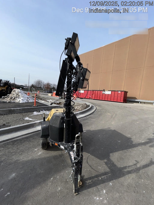 2022 Allmand NLV3GR (4) LED Light Fixture 350W, 23' Vertical Mast, 3kW Prime, Towable, ES Decals, T3