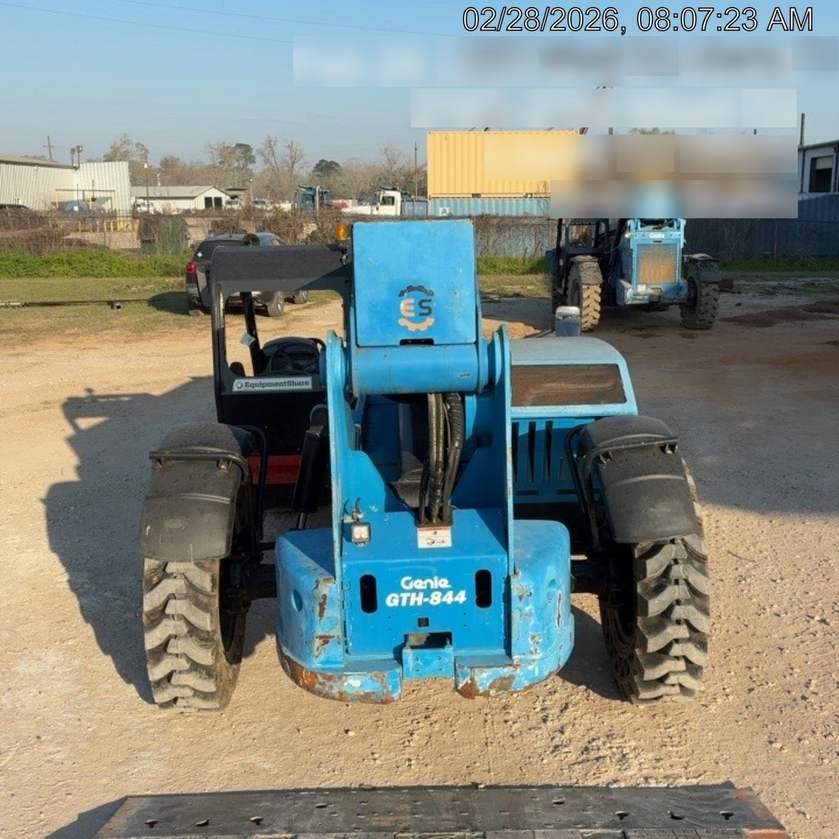2018 Genie GTH-844 Genie GTH-844D w/Open ROPS, Solid Tires, Work Light/Beacon, 60" Carriage and Forks
