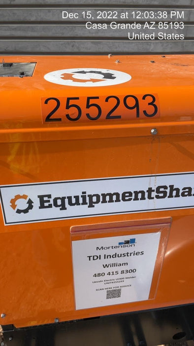 2022 Lincoln Electric LE400 Kubota V1505, Trlr, Cable Rack, Light Kit, ES Decals, T3