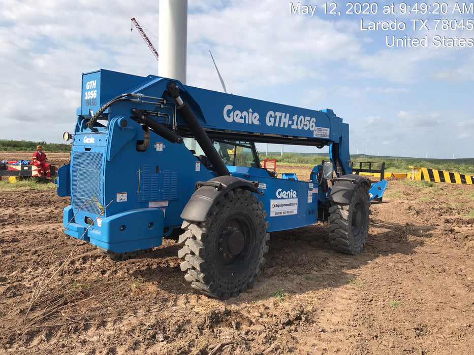 2018 Genie GTH-1056 Genie GTH-1056 w/Enclosed Cab w/HVAC, Work Lights, Solid Tires, Beacon, 60" Carriage and Forks