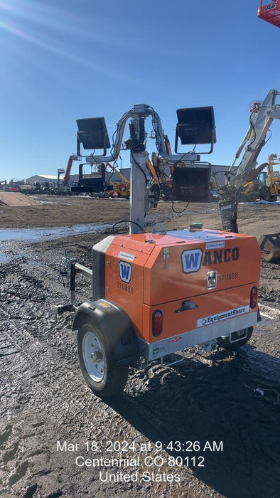 2023 Wanco WLTT-4MM4K Diesel, Deep Sea Controller, Shore Power Plug, Auto Start, (4) 350W LED Floodlights, 4kW Generator, 60 Gal Fuel Tank, 2" Ball, T3