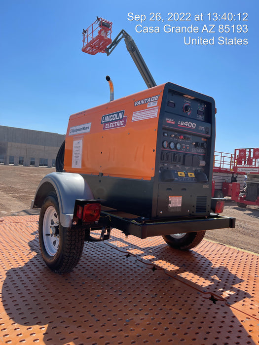 2022 Lincoln Electric LE400 Kubota V1505, Trlr, Cable Rack, Light Kit, ES Decals, T3