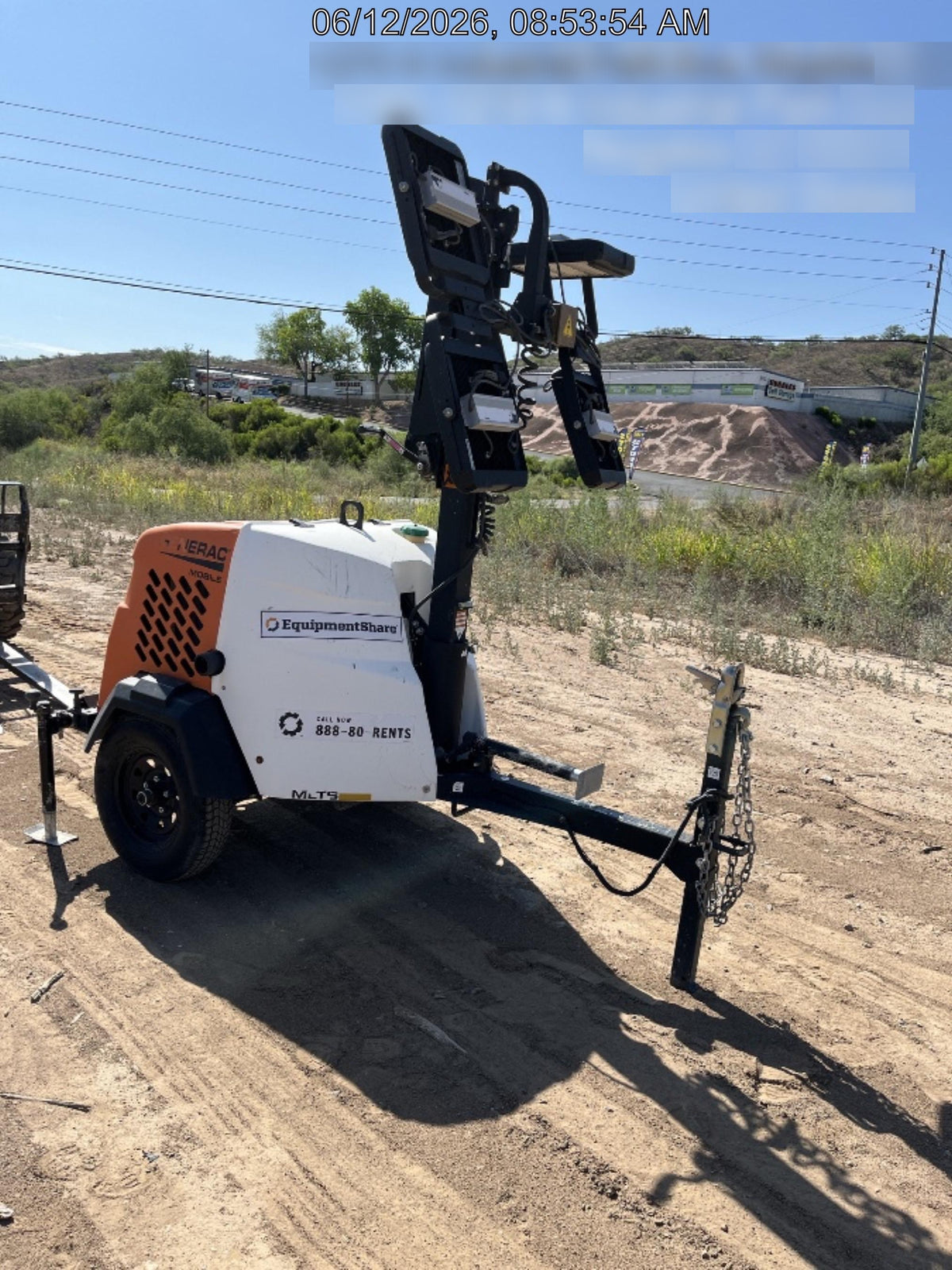 2024 Generac MLT2 Diesel, Flex Switch 120V Input, Powerzone Controller, 
(4) 320W LED Lights, 4kW Generator, 39.9 Gal Fuel Tank, 2" Ball, T3