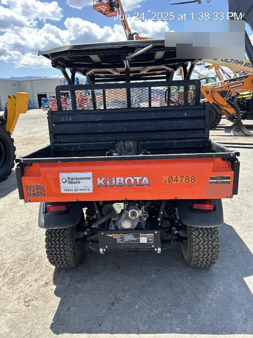 Kubota RTV-X1140W-H 4WD utility cart -LED strobe -Windshield tempered glass -Plastic canopy -Wire harness kit -Backup alarm