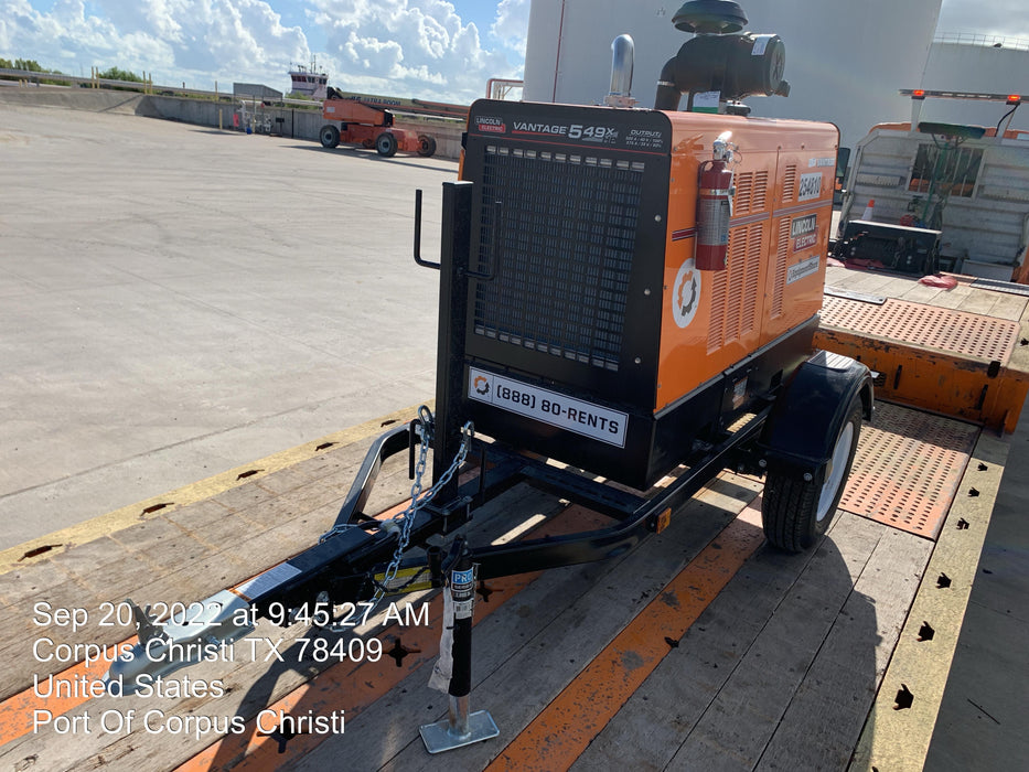 2022 Lincoln Electric Vantage 549X Crosslink Technology, Trailer Mounted