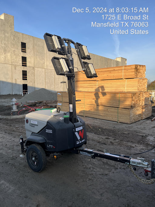 2024 Wacker Neuson LTT4 Diesel, Kohler KDW702, Deep Sea Controller, Auto Start, LED 320W, Bypass Outlet, T3