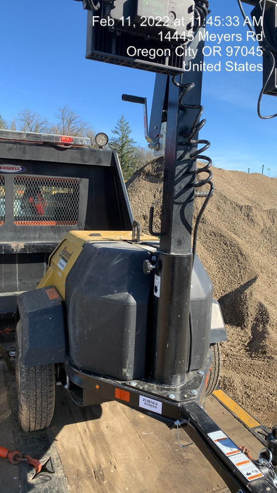 2022 Allmand NLV3GR (4) LED Light Fixture 350W, 23' Vertical Mast, 3kW Prime, Towable, Deep Sea L401, Leveling Jacks, Yanmar T4F 5.8hp