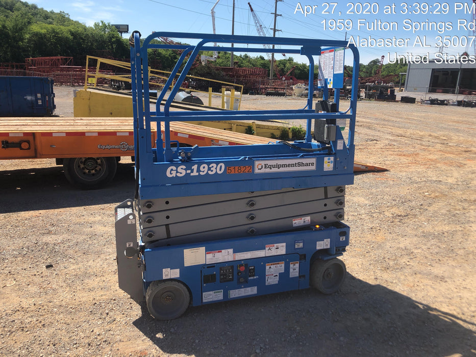 2019 Genie GS-1930 Fixed Rails with Chain Entry