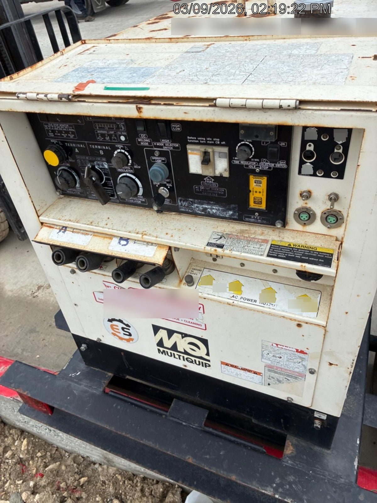 2017 Multiquip DLW400ESA4 MultiQuip 400 amp Welder, 14kW, 120/240V, T4F Kubota + 100' welding cable set