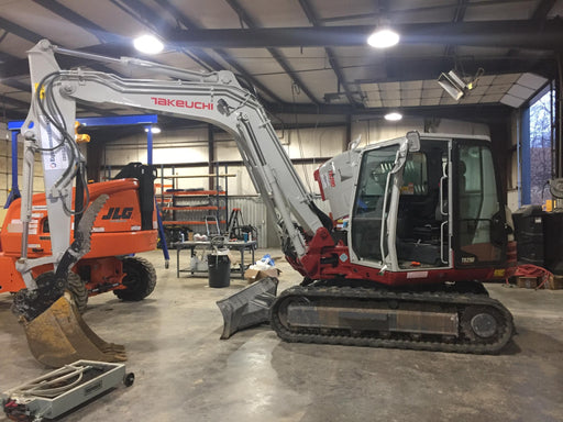 2019 Takeuchi TB290 Cab/Heat/AC Rubber tracks, Dozer blade, Travel alarm, Auxiliary hydraulics w/Manual QC, Hydraulic thumb, 18", 24", and 36" Buckets
