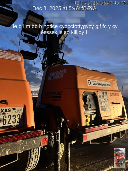 2024 Generac MLT2 Diesel, Flex Switch 120V Input, Powerzone Controller, 
(4) 320W LED Lights, 4kW Generator, 39.9 Gal Fuel Tank, 2" Ball, T3