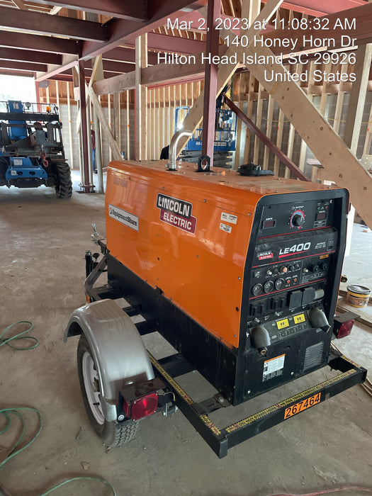 2022 Lincoln Electric LE400 Kubota V1505, Trlr, Cable Rack, Light Kit, ES Decals, T3