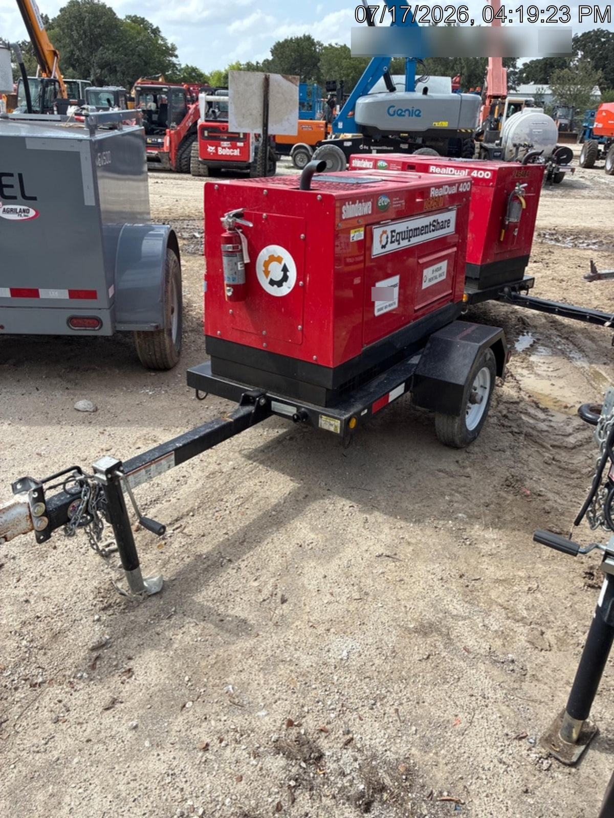 2022 Shindaiwa DGW400MDL Kubota D902 Engine, 23 HP, Dual Op Welder, Wire, Arc, Droop Stick, Tig, and CC Stick Functionality, Simulphase, 3 Phase and 1 Phase Gen Output, Single Axle NB Trlr, Slr Trckl Chrg 12V 12W, Fire Ext
