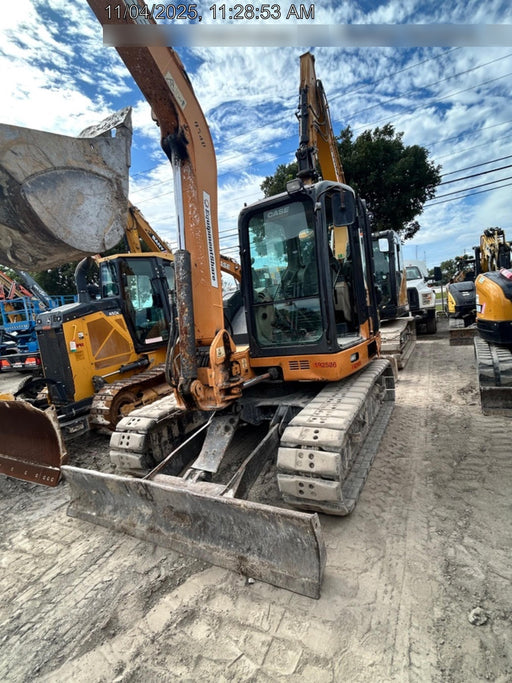 2017 Case CX80C CLOSED CAB, A/C,RUBBER TRACKS PADS,7'-2" ARM,THUMB