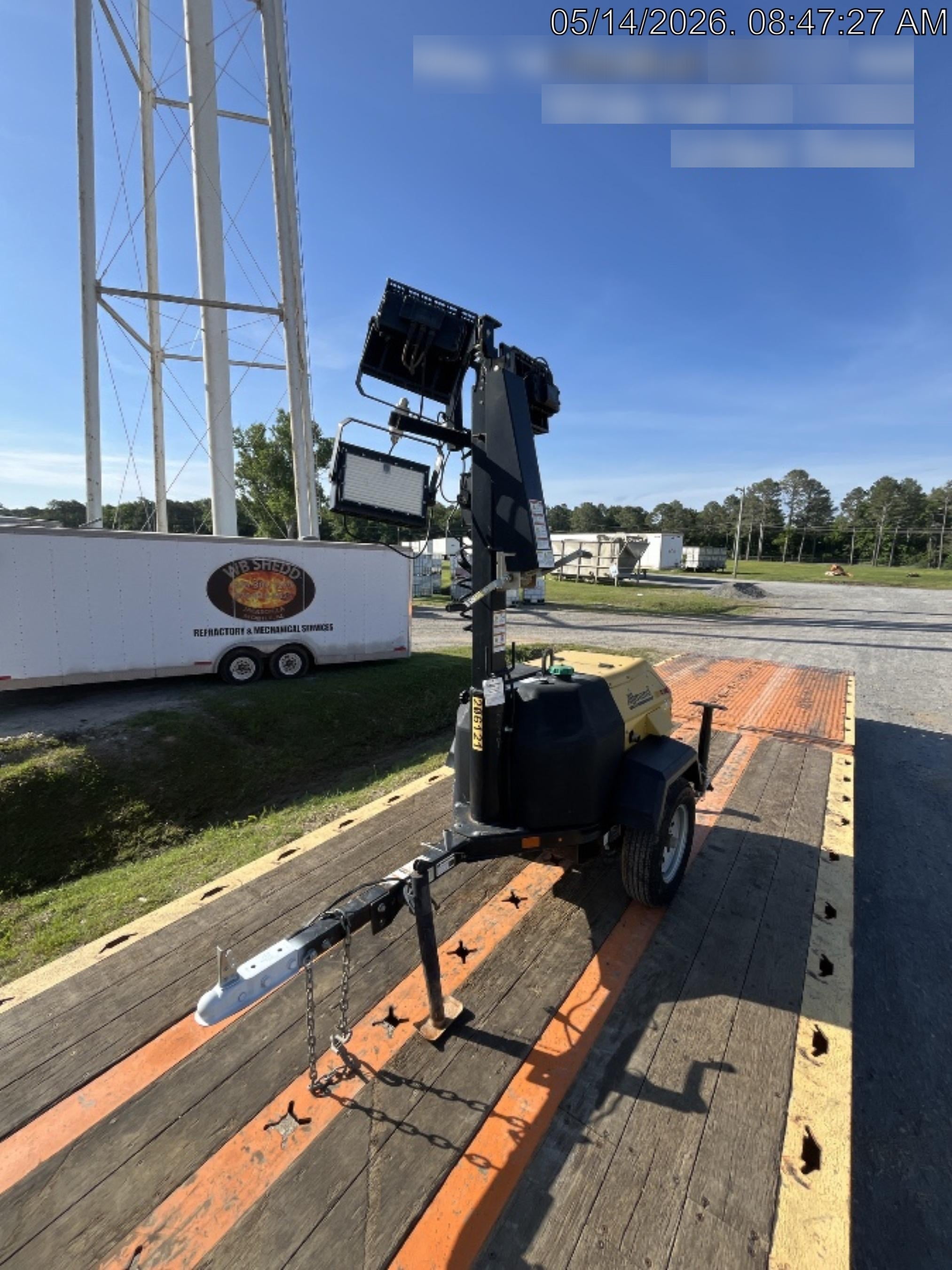 2022 Allmand NLV3GR (4) LED Light Fixture 350W, 23' Vertical Mast, 3kW Prime, Towable, Deep Sea L401, Leveling Jacks, Yanmar T4F 5.8hp