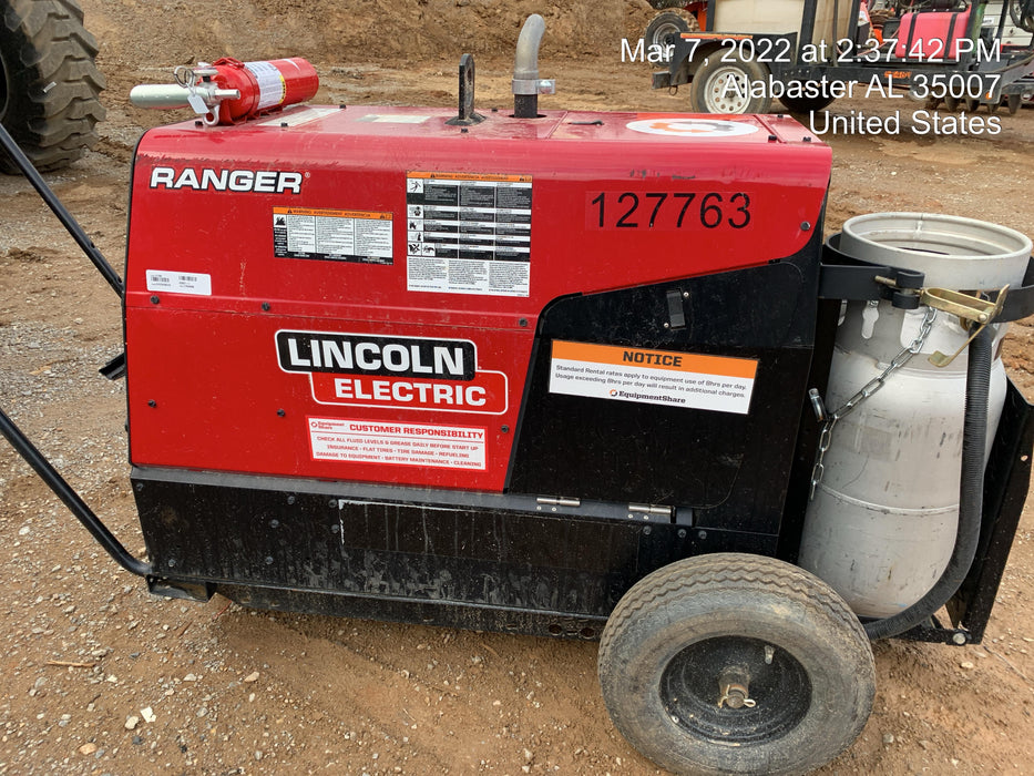 2021 Lincoln Electric Ranger 305 LPG K3430-1, Ranger 305 LPG, Undercarriage, Tank Holder & Strap, 10kw AC Gen, 25hp Kohler LPG Eng