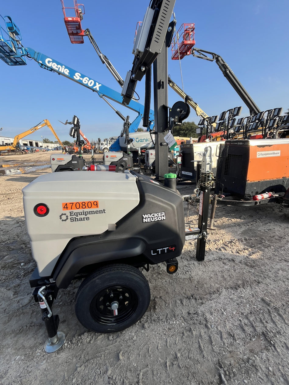 2024 Wacker Neuson LTT4 Diesel, Kohler KDW702, Deep Sea Controller, Auto Start, LED 320W, Bypass Outlet, T3
