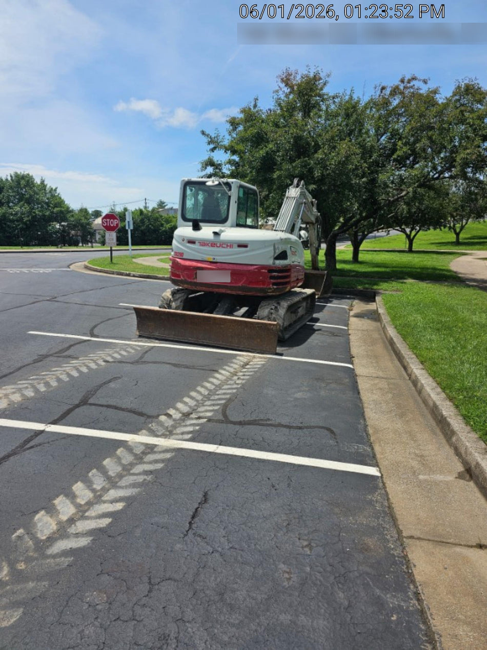 2019 Takeuchi TB290 Cab/Heat/AC Rubber tracks, Dozer blade, Travel alarm, Auxiliary hydraulics Manual QC, Hydraulic thumb, 18", 24", and 36" Buckets
